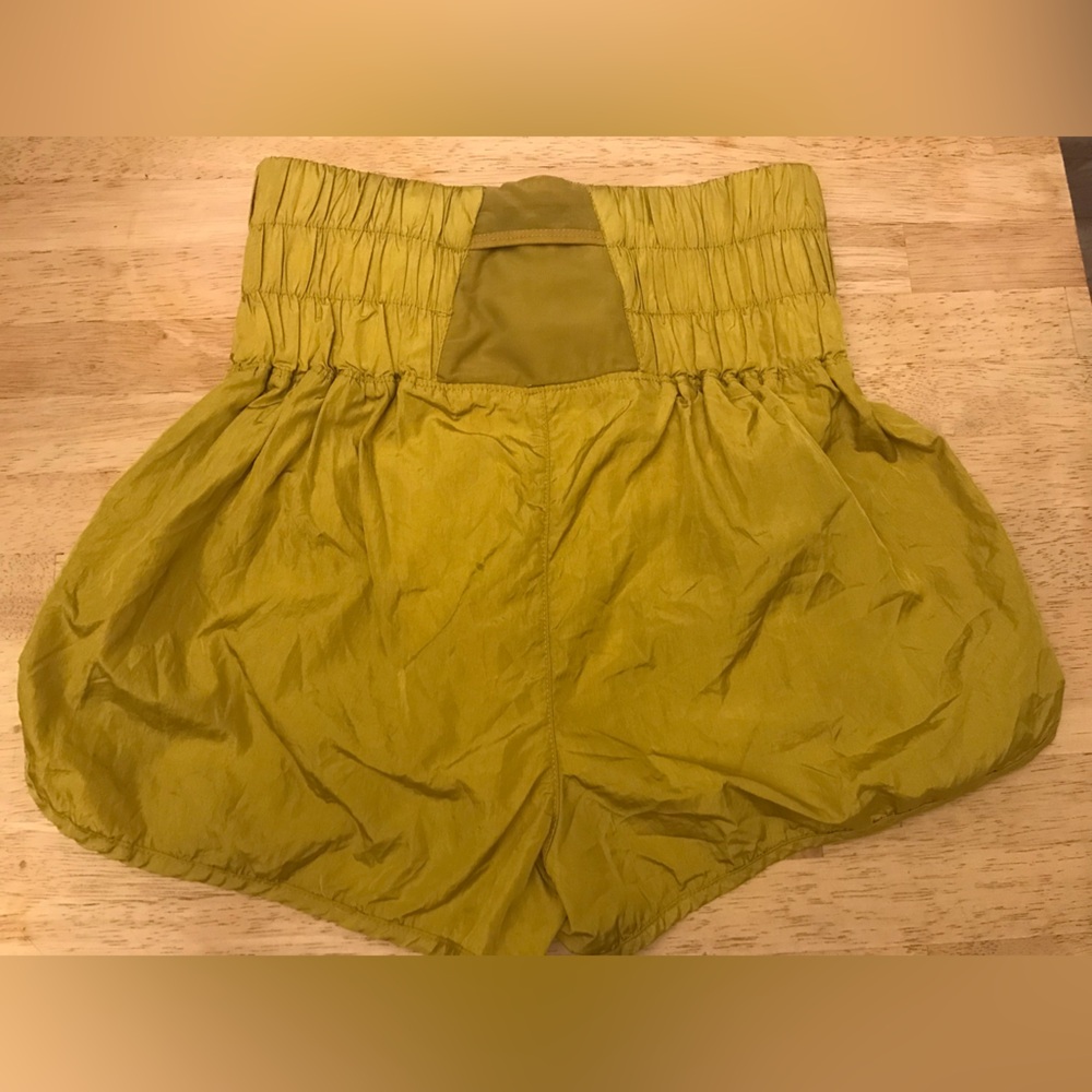 Free People Golden Honey yellow Running Shorts High Waist - Picture 9 of 14